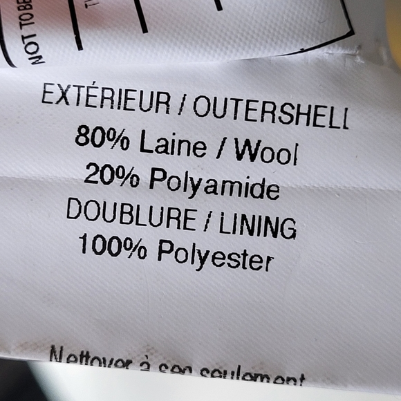 Soia & Kyo Knee length large collar button closure cream textured wool coat Sz M - Picture 14 of 16